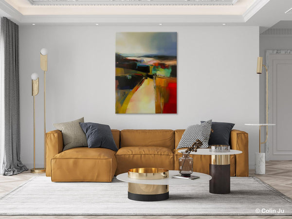 Original Landscape Paintings, Acrylic Painting on Canvas, Extra Large Paintings for Bedroom, Modern Paintings, Large Contemporary Wall Art-ArtWorkCrafts.com