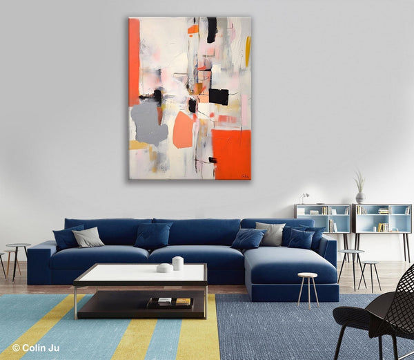 Acrylic Painting on Canvas, Contemporary Painting, Canvas Paintings for Dining Room, Extra Large Modern Wall Art, Original Abstract Painting-ArtWorkCrafts.com