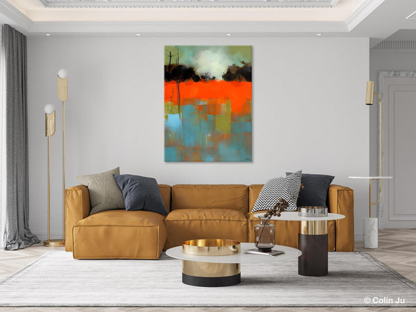 Landscape Canvas Art, Simple Modern Wall Art, Contemporary Acrylic Paintings, Original Abstract Paintings, Large Canvas Painting for Bedroom-ArtWorkCrafts.com