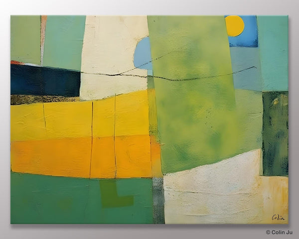 Original Canvas Artwork, Large Wall Art Painting for Dining Room, Contemporary Acrylic Painting on Canvas, Modern Abstract Wall Paintings-ArtWorkCrafts.com