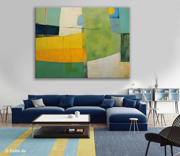 Original Canvas Artwork, Large Wall Art Painting for Dining Room, Contemporary Acrylic Painting on Canvas, Modern Abstract Wall Paintings-ArtWorkCrafts.com