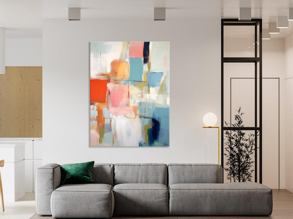 Hand Painted Canvas Art, Original Artowrk, Abstract Wall Paintings, Extra Large Paintings for Dining Room, Contemporary Wall Art Paintings-ArtWorkCrafts.com