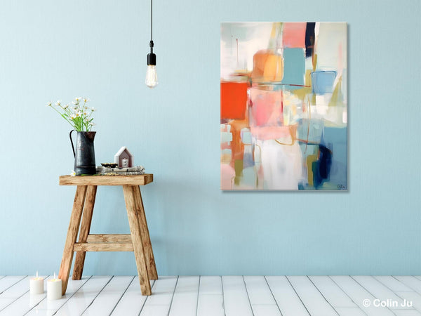 Hand Painted Canvas Art, Original Artowrk, Abstract Wall Paintings, Extra Large Paintings for Dining Room, Contemporary Wall Art Paintings-ArtWorkCrafts.com