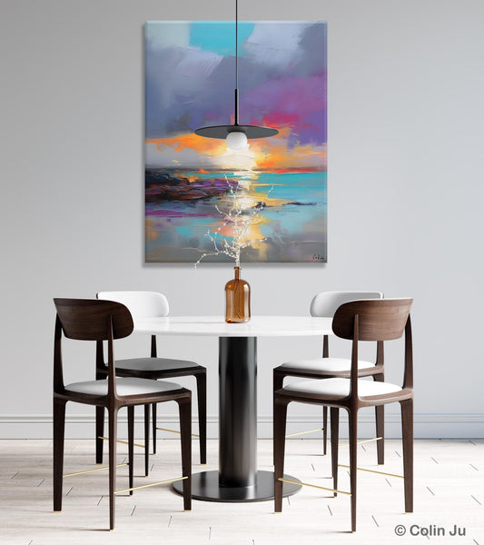 Landscape Paintings for Living Room, Extra Large Modern Wall Art Paintings, Acrylic Painting on Canvas, Original Landscape Abstract Painting-ArtWorkCrafts.com