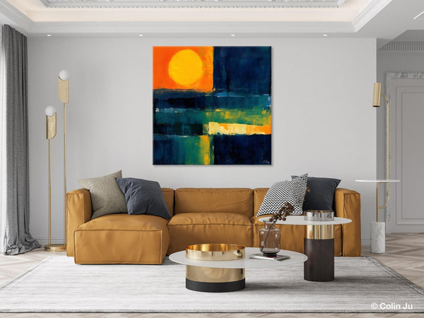Large Abstract Painting for Dining Room, Modern Acrylic Artwork, Simple Canvas Paintings, Contemporary Canvas Art, Original Modern Wall Art-ArtWorkCrafts.com