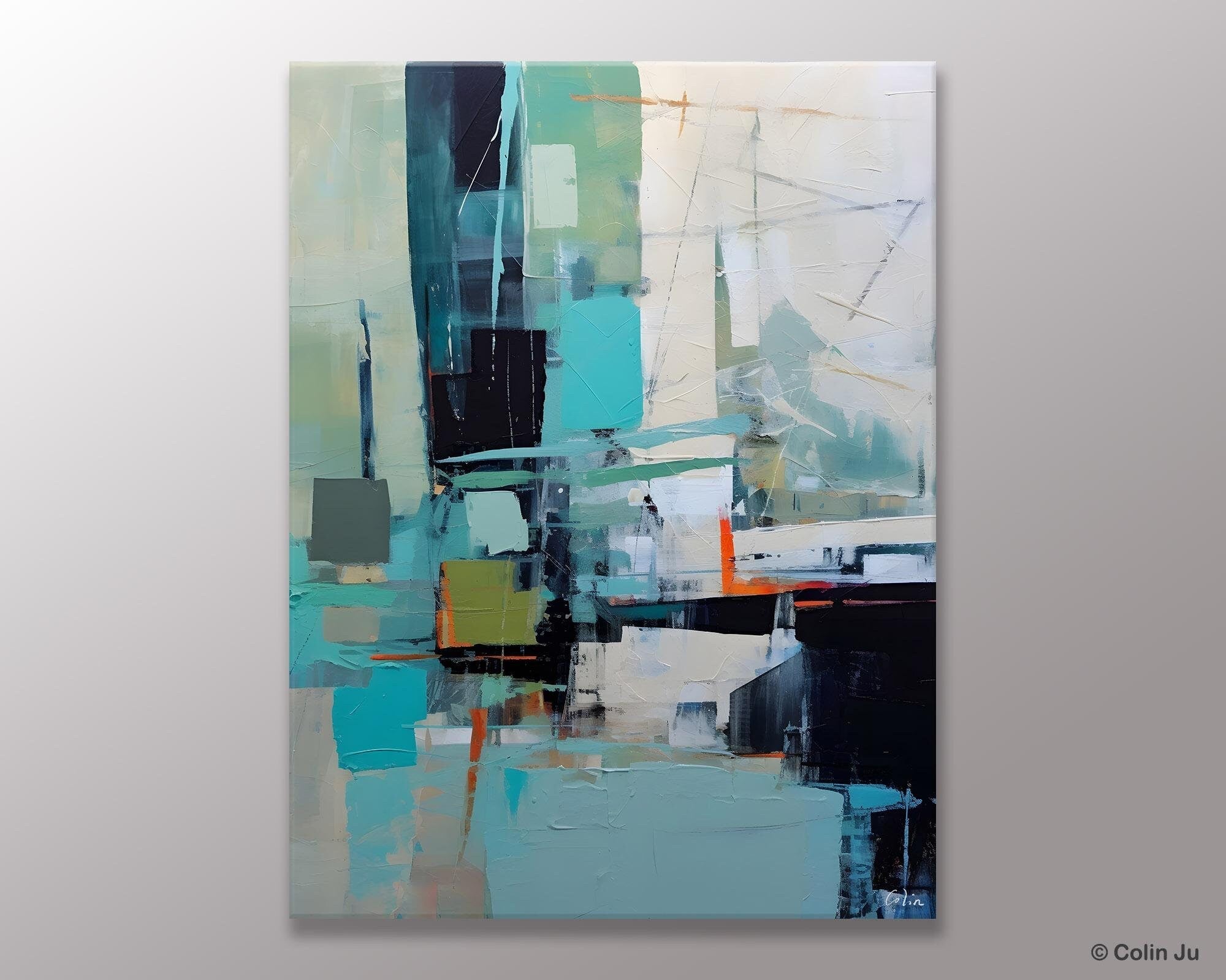 Original Abstract Art, Large Wall Art Painting for Dining Room, Large Modern Canvas Wall Paintings, Hand Painted Acrylic Painting on Canvas-ArtWorkCrafts.com