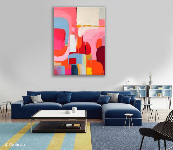 Contemporary Acrylic Painting on Canvas, Simple Abstract Art, Large Painting for Dining Room, Original Canvas Artwork, Wall Art Paintings-ArtWorkCrafts.com