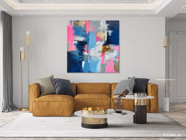 Canvas Art, Original Modern Wall Art, Modern Acrylic Artwork, Modern Canvas Paintings, Contemporary Large Abstract Painting for Dining Room-ArtWorkCrafts.com