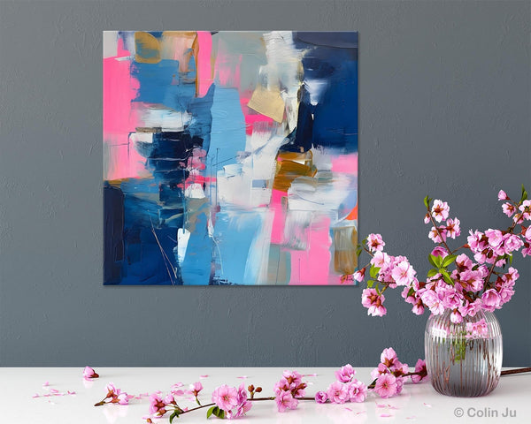 Canvas Art, Original Modern Wall Art, Modern Acrylic Artwork, Modern Canvas Paintings, Contemporary Large Abstract Painting for Dining Room-ArtWorkCrafts.com