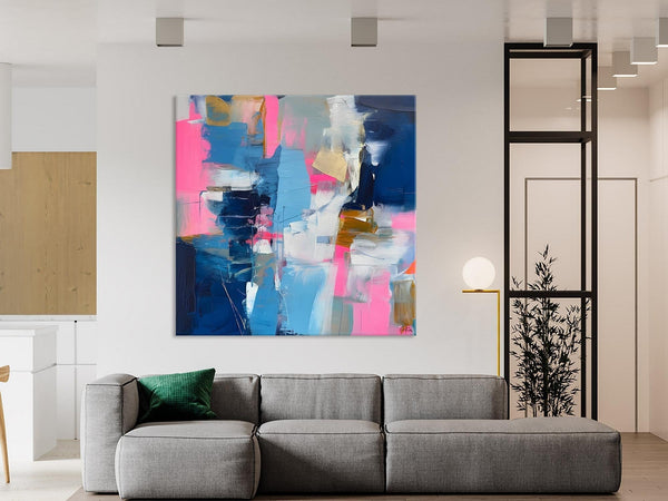 Canvas Art, Original Modern Wall Art, Modern Acrylic Artwork, Modern Canvas Paintings, Contemporary Large Abstract Painting for Dining Room-ArtWorkCrafts.com