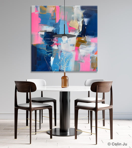 Canvas Art, Original Modern Wall Art, Modern Acrylic Artwork, Modern Canvas Paintings, Contemporary Large Abstract Painting for Dining Room-ArtWorkCrafts.com