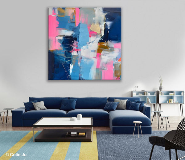 Canvas Art, Original Modern Wall Art, Modern Acrylic Artwork, Modern Canvas Paintings, Contemporary Large Abstract Painting for Dining Room-ArtWorkCrafts.com