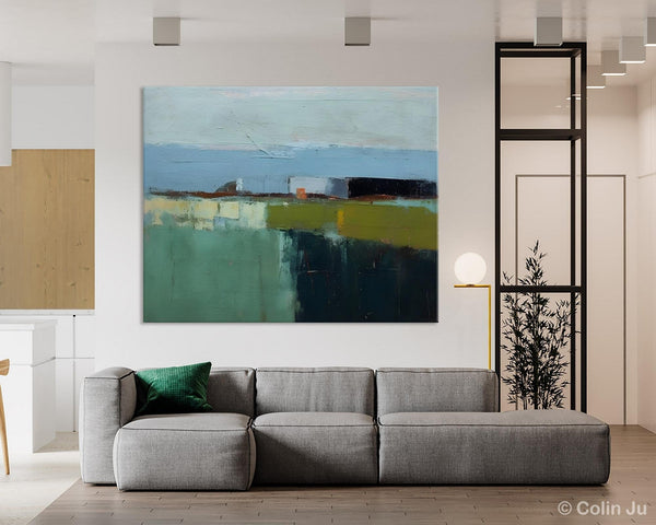 Landscape Acrylic Paintings, Landscape Abstract Painting, Modern Wall Art for Living Room, Original Abstract Art, Acrylic Painting on Canvas-ArtWorkCrafts.com