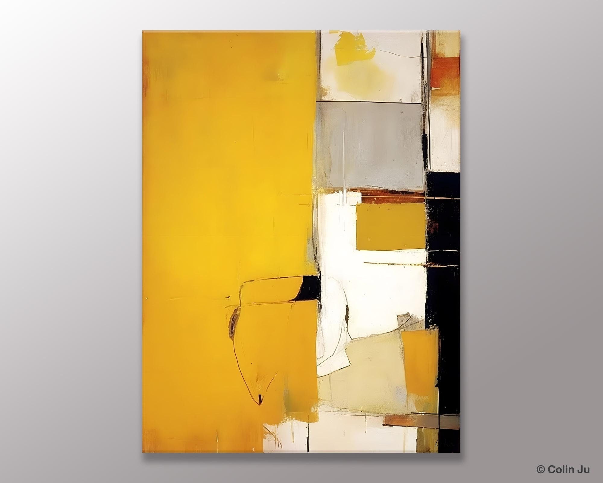 Original Canvas Artwork, Large Wall Art Painting for Dining Room, Oversized Abstract Art Paintings, Contemporary Acrylic Painting on Canvas-ArtWorkCrafts.com