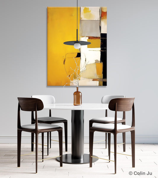Original Canvas Artwork, Large Wall Art Painting for Dining Room, Oversized Abstract Art Paintings, Contemporary Acrylic Painting on Canvas-ArtWorkCrafts.com