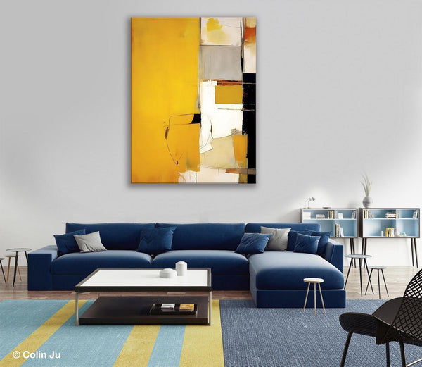 Original Canvas Artwork, Large Wall Art Painting for Dining Room, Oversized Abstract Art Paintings, Contemporary Acrylic Painting on Canvas-ArtWorkCrafts.com