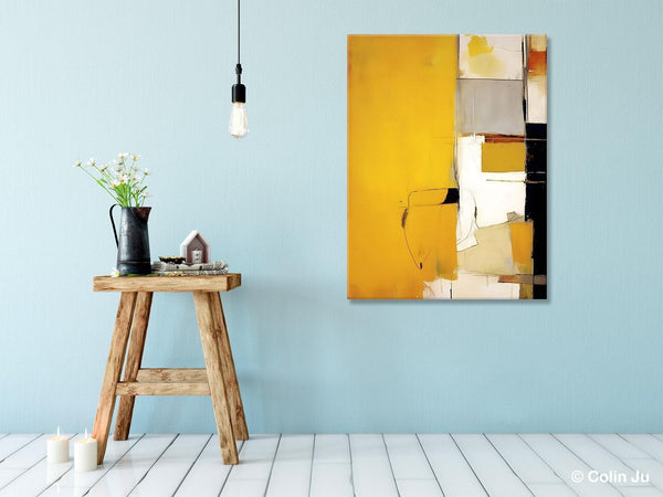 Original Canvas Artwork, Large Wall Art Painting for Dining Room, Oversized Abstract Art Paintings, Contemporary Acrylic Painting on Canvas-ArtWorkCrafts.com