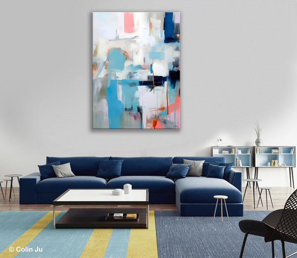 Contemporary Painting, Canvas Paintings for Dining Room, Acrylic Painting on Canvas, Extra Large Modern Wall Art, Original Abstract Painting-ArtWorkCrafts.com