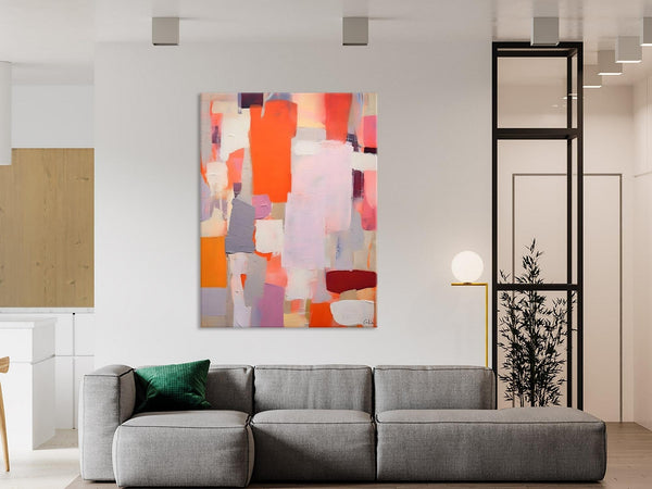 Abstract Wall Paintings, Heavy Texture Canvas Art, Large Contemporary Wall Art, Extra Large Paintings for Bedroom, Original Modern Painting-ArtWorkCrafts.com