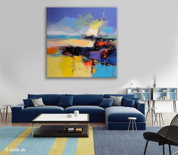 Modern Acrylic Artwork, Buy Art Paintings Online, Contemporary Canvas Art, Original Modern Paintings, Large Abstract Painting for Bedroom-ArtWorkCrafts.com