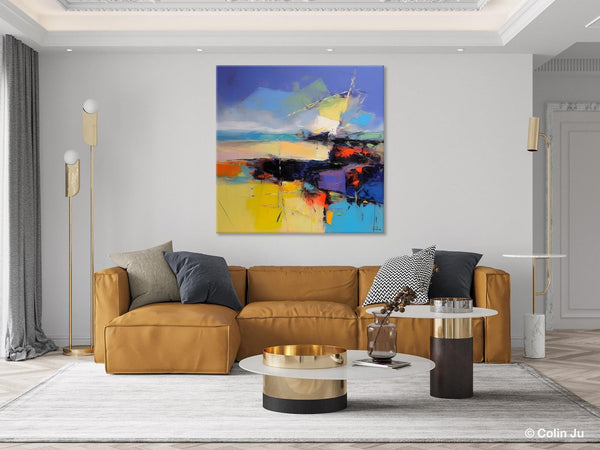 Modern Acrylic Artwork, Buy Art Paintings Online, Contemporary Canvas Art, Original Modern Paintings, Large Abstract Painting for Bedroom-ArtWorkCrafts.com