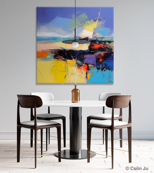Modern Acrylic Artwork, Buy Art Paintings Online, Contemporary Canvas Art, Original Modern Paintings, Large Abstract Painting for Bedroom-ArtWorkCrafts.com