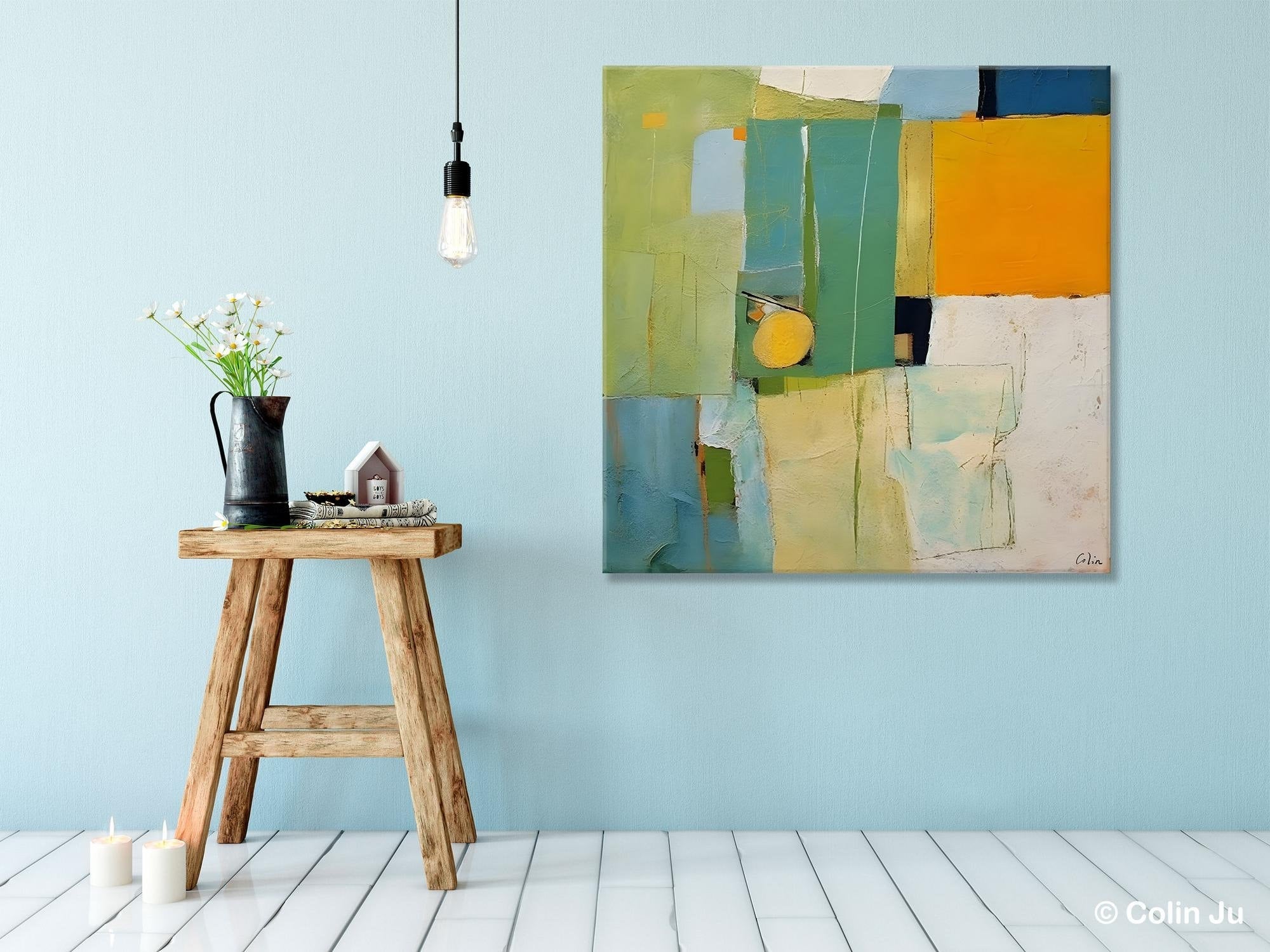 Original Modern Wall Paintings, Contemporary Canvas Art, Abstract Painting for Bedroom, Modern Acrylic Artwork, Heavy Texture Canavas Art-ArtWorkCrafts.com