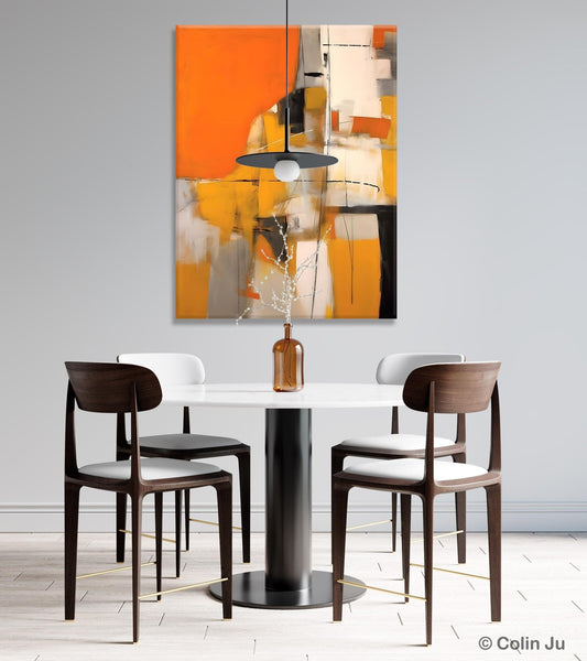 Large Paintings for Bedroom, Yellow Abstract Art Paintings, Large Contemporary Wall Art, Hand Painted Canvas Art, Original Modern Painting-ArtWorkCrafts.com
