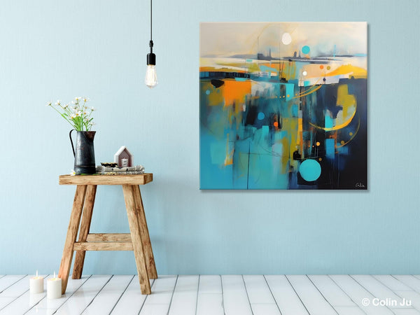 Extra Large Abstract Painting for Living Room, Acrylic Canvas Paintings, Original Modern Wall Art, Oversized Contemporary Acrylic Paintings-ArtWorkCrafts.com