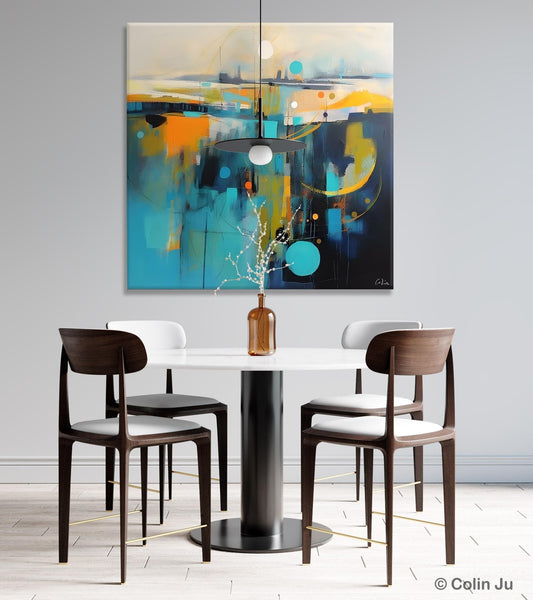 Extra Large Abstract Painting for Living Room, Acrylic Canvas Paintings, Original Modern Wall Art, Oversized Contemporary Acrylic Paintings-ArtWorkCrafts.com