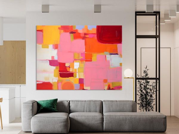 Original Acrylic Wall Art, Oversized Contemporary Acrylic Paintings, Abstract Canvas Paintings, Extra Large Canvas Painting for Living Room-ArtWorkCrafts.com
