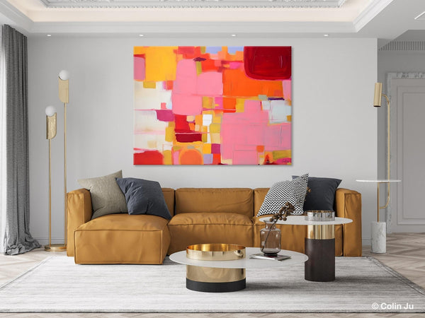 Original Acrylic Wall Art, Oversized Contemporary Acrylic Paintings, Abstract Canvas Paintings, Extra Large Canvas Painting for Living Room-ArtWorkCrafts.com