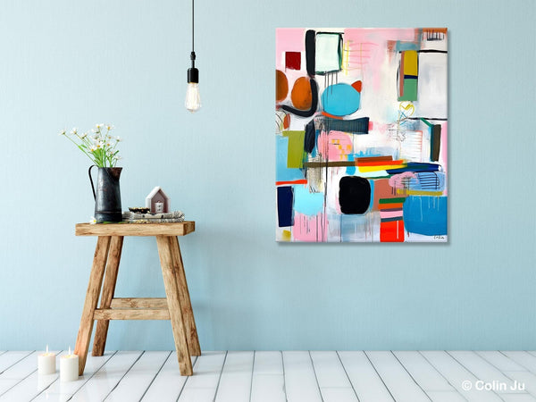 Original Acrylic Wall Art, Oversized Contemporary Acrylic Paintings, Abstract Canvas Paintings, Extra Large Canvas Painting for Living Room-ArtWorkCrafts.com