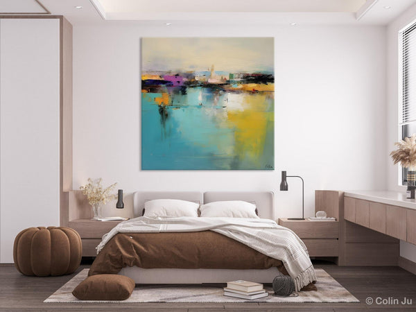 Large Abstract Painting for Bedroom, Modern Acrylic Paintings, Original Modern Wall Art Paintings, Oversized Contemporary Canvas Paintings-ArtWorkCrafts.com