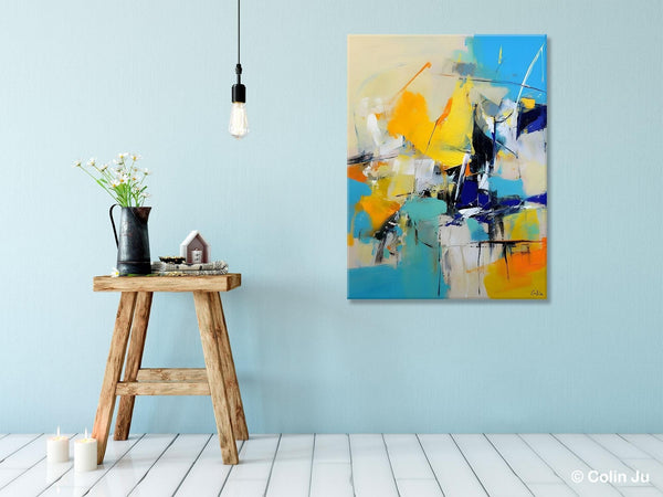 Original Canvas Wall Art, Oversized Contemporary Acrylic Paintings, Modern Abstract Paintings, Extra Large Canvas Painting for Living Room-ArtWorkCrafts.com