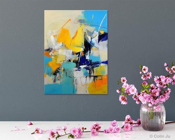 Original Canvas Wall Art, Oversized Contemporary Acrylic Paintings, Modern Abstract Paintings, Extra Large Canvas Painting for Living Room-ArtWorkCrafts.com