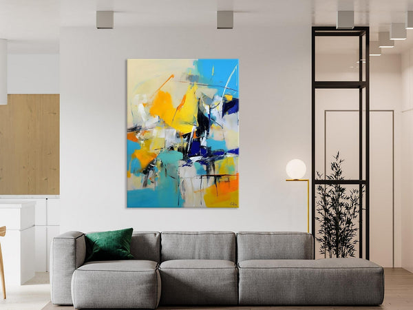 Original Canvas Wall Art, Oversized Contemporary Acrylic Paintings, Modern Abstract Paintings, Extra Large Canvas Painting for Living Room-ArtWorkCrafts.com