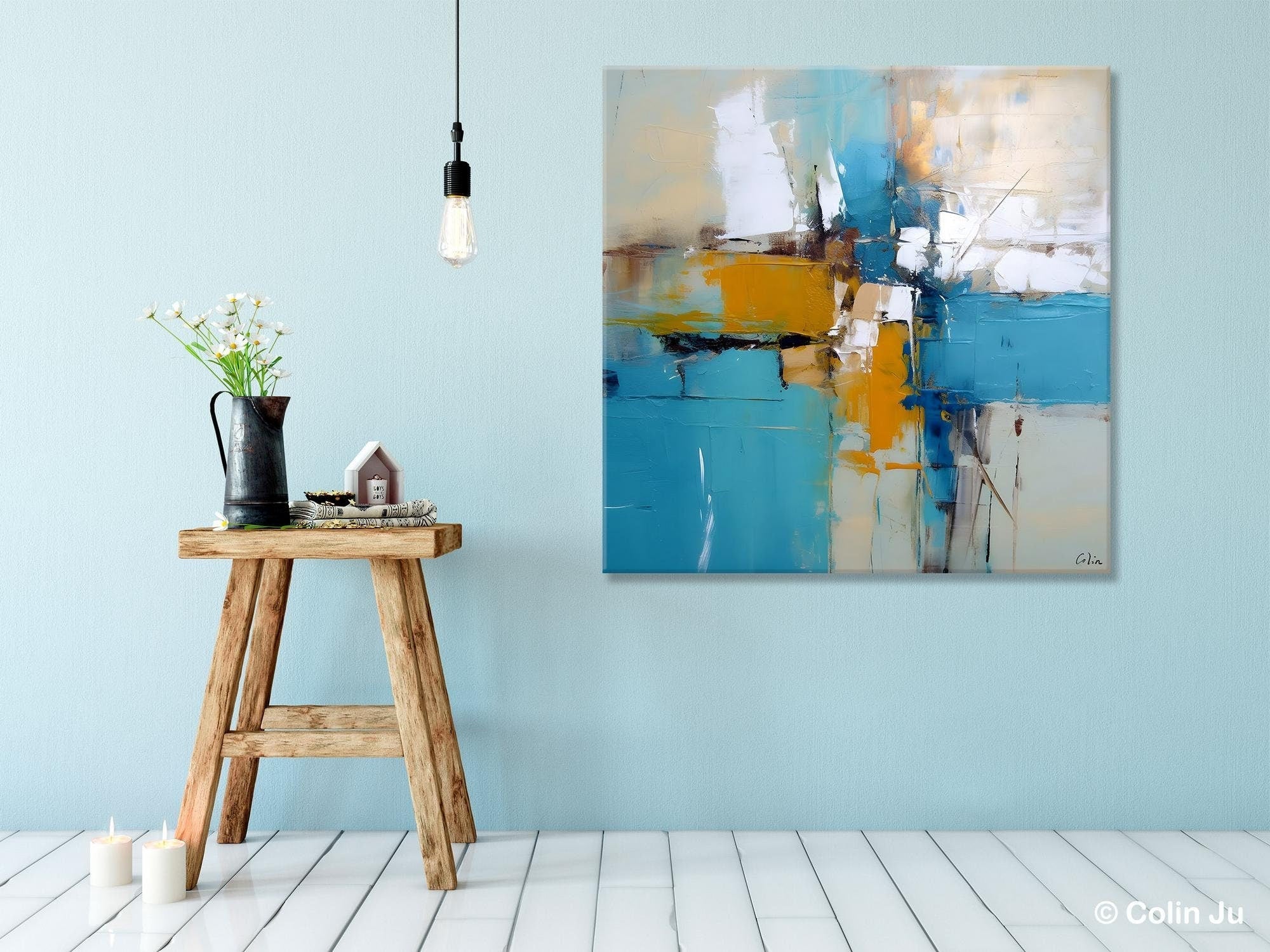 Large Abstract Painting for Bedroom, Original Modern Wall Art Paintings, Oversized Contemporary Canvas Paintings, Modern Acrylic Artwork-ArtWorkCrafts.com