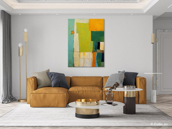 Simple Modern Wall Art, Oversized Contemporary Acrylic Paintings, Extra Large Canvas Painting for Living Room, Original Abstract Paintings-ArtWorkCrafts.com