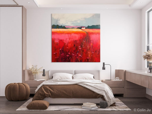 Original Landscape Paintings, Oversized Modern Wall Art Paintings, Modern Acrylic Artwork on Canvas, Large Abstract Painting for Living Room-ArtWorkCrafts.com