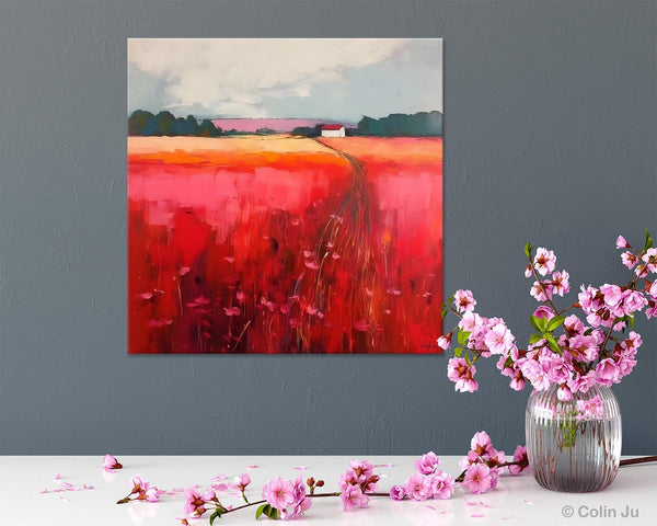 Original Landscape Paintings, Oversized Modern Wall Art Paintings, Modern Acrylic Artwork on Canvas, Large Abstract Painting for Living Room-ArtWorkCrafts.com