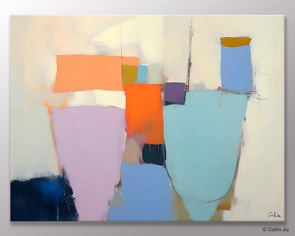 Simple Wall Painting Ideas for Living Room, Extra Large Painting on Canvas, Contemporary Acrylic Art, Original Abstract Wall Art Paintings-ArtWorkCrafts.com