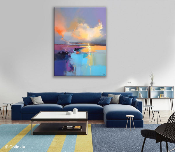 Original Landscape Paintings, Modern Paintings, Large Contemporary Wall Art, Acrylic Painting on Canvas, Extra Large Paintings for Bedroom-ArtWorkCrafts.com