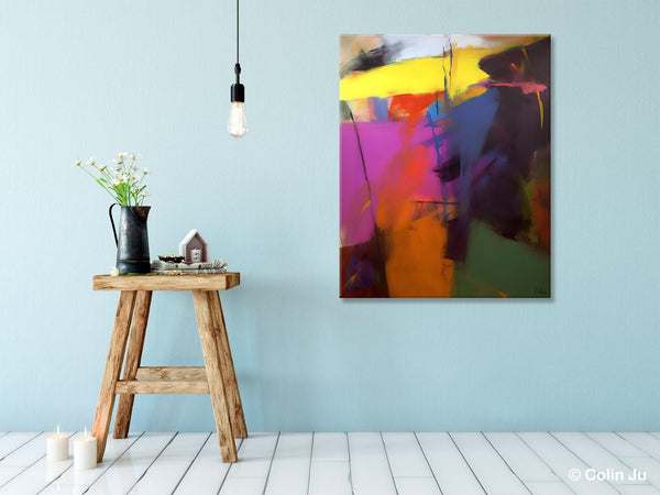Extra Large Abstract Painting for Dining Room, Large Original Abstract Wall Art, Contemporary Acrylic Paintings, Abstract Painting on Canvas-ArtWorkCrafts.com