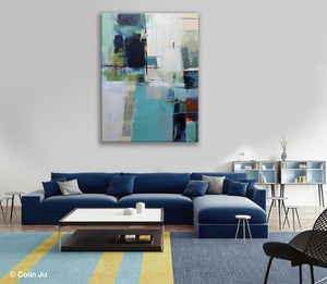 Large Contemporary Wall Art, Acrylic Painting on Canvas, Modern Paintings, Extra Large Paintings for Dining Room, Original Abstract Painting-ArtWorkCrafts.com