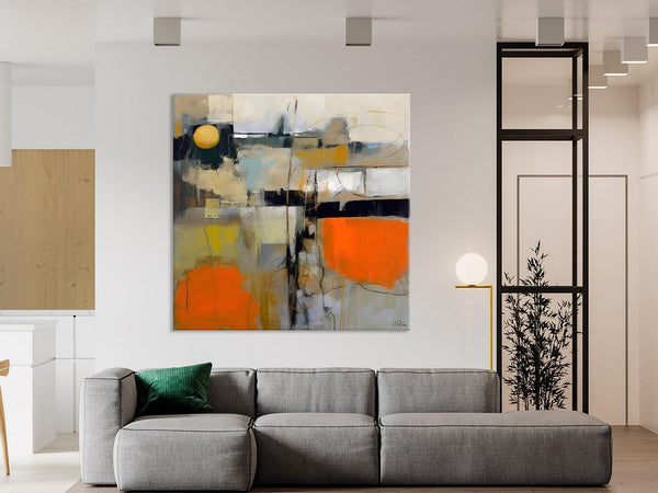 Modern Acrylic Artwork, Original Modern Art, Heavy Texture Canvas Paintings, Contemporary Canvas Art, Large Abstract Painting for Bedroom-ArtWorkCrafts.com