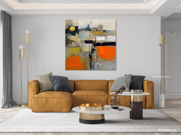 Modern Acrylic Artwork, Original Modern Art, Heavy Texture Canvas Paintings, Contemporary Canvas Art, Large Abstract Painting for Bedroom-ArtWorkCrafts.com