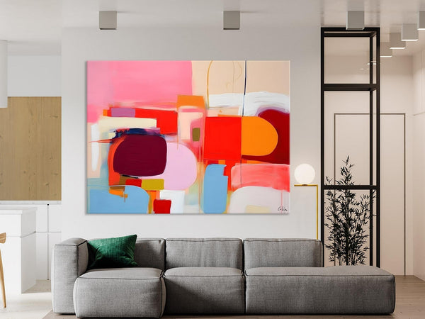 Extra Large Canvas Paintings, Original Abstract Art, Modern Wall Art Ideas for Dining Room, Impasto Painting, Contemporary Acrylic Paintings-ArtWorkCrafts.com