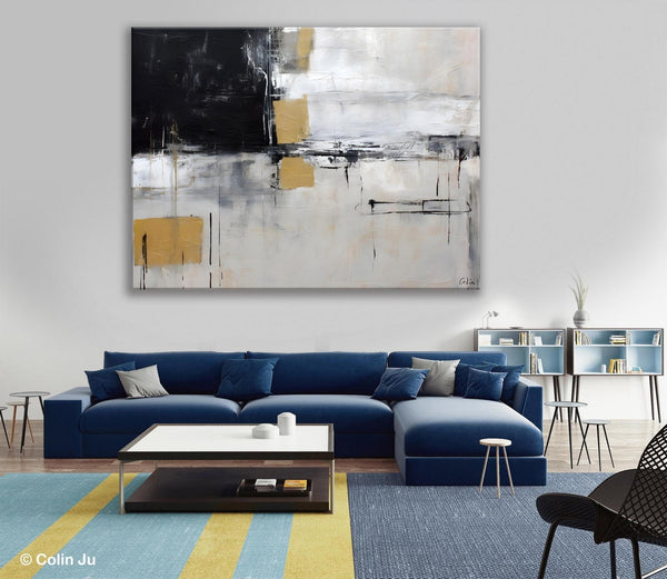 Original Abstract Art, Modern Wall Art Ideas for Bedroom, Extra Large Canvas Paintings, Impasto Art Painting, Contemporary Acrylic Paintings-ArtWorkCrafts.com