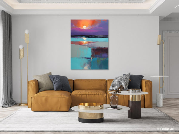 Extra Large Painting on Canvas, Oversized Contemporary Acrylic Painting, Extra Large Canvas Painting for Bedroom, Original Abstract Painting-ArtWorkCrafts.com